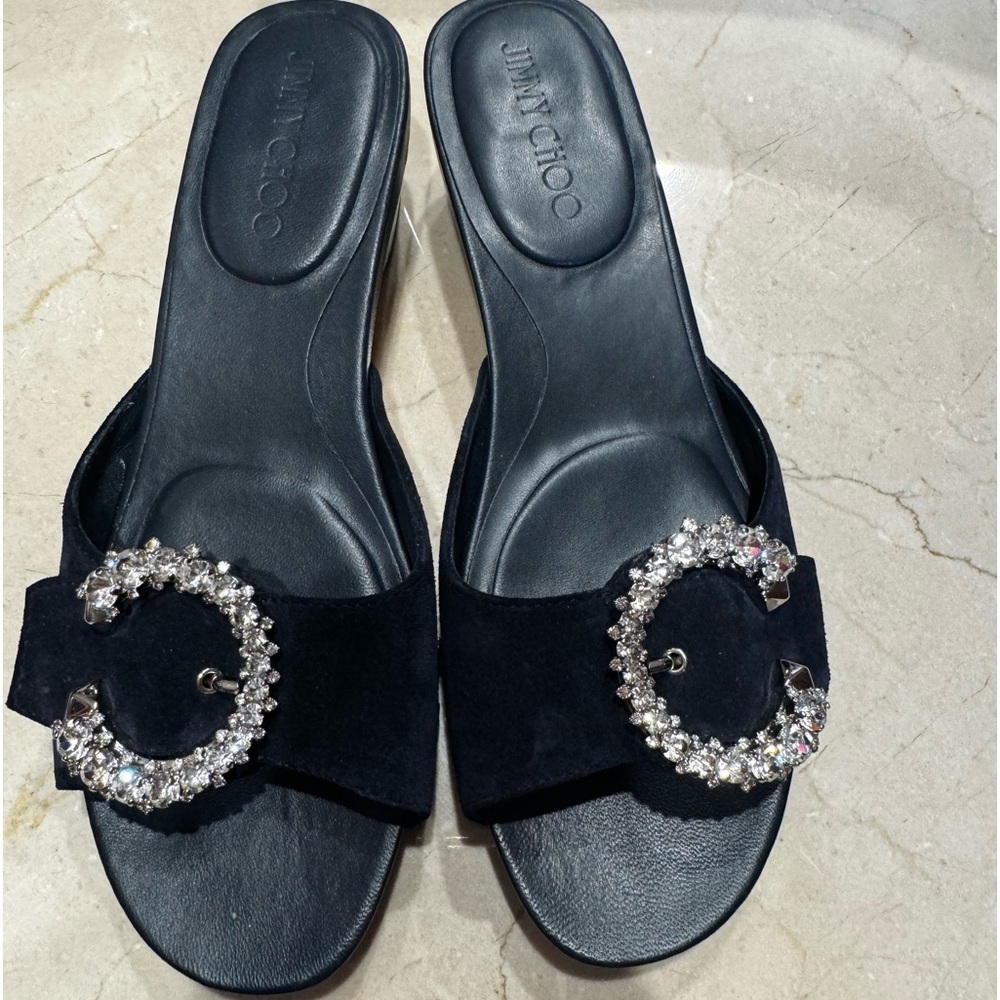 Jimmy Choo navy with crystals